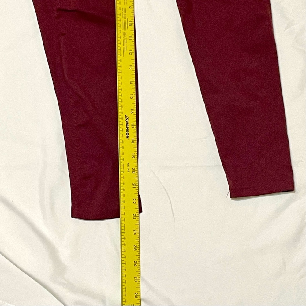 Jockey Women's Rich Burgundy Leggings with Side Pockets, Polyester Spandex Blend - Picture 4 of 11